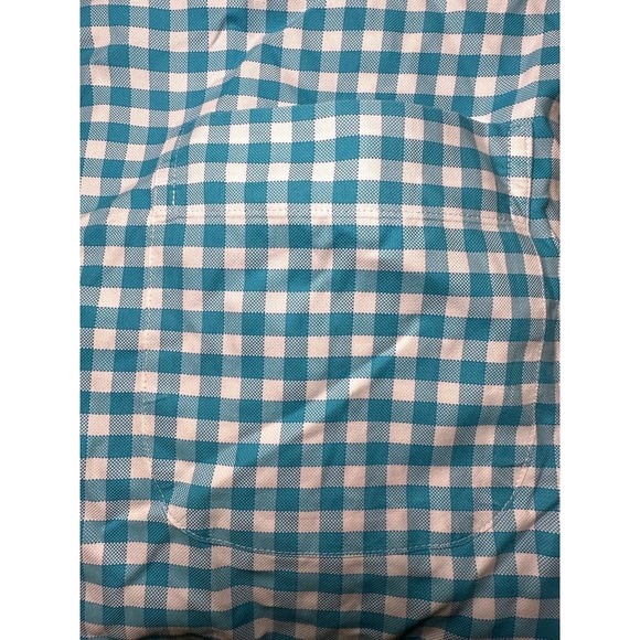 Peter Millar Large Blue White Gingham Dress Shirt Mens Long Sleeve 100% Cotton - Picture 7 of 8